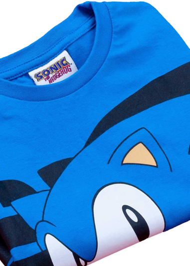 Sonic The Hedgehog Boys Blue Cartoon Character T-Shirt (4-8yrs)
