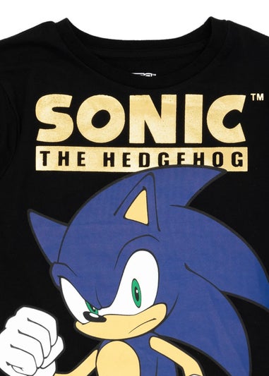 Sonic The Hedgehog Boys Black Japanese T-Shirt (3-14yrs)