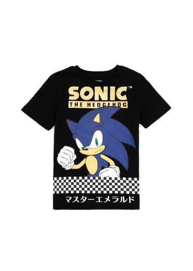 Sonic The Hedgehog Boys Black Japanese T-Shirt (3-14yrs)
