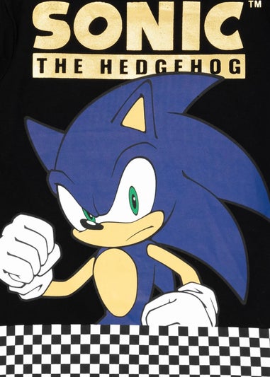 Sonic The Hedgehog Boys Black Japanese T-Shirt (3-14yrs)