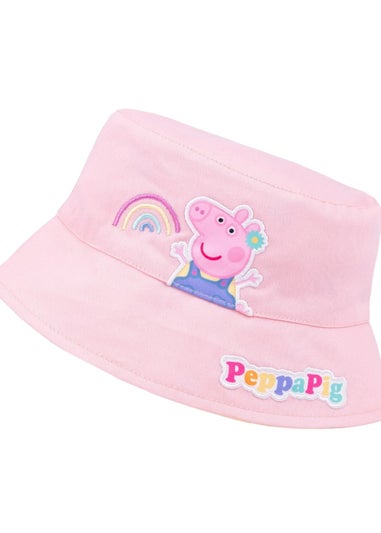 Peppa Pig Girls Rose Pink Reversible Bucket Hat