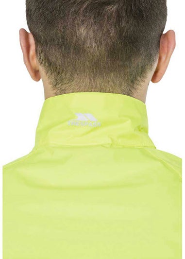 Trespass Yellow Retract Hi-Vis Packaway Waterproof Jacket.