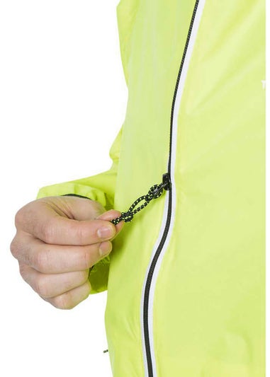 Trespass Yellow Retract Hi-Vis Packaway Waterproof Jacket.