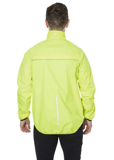 Trespass Yellow Retract Hi-Vis Packaway Waterproof Jacket.