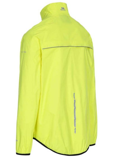 Trespass Yellow Retract Hi-Vis Packaway Waterproof Jacket.