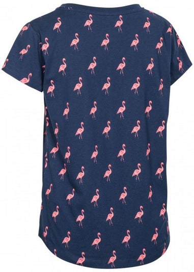 Trespass Navy Carolyn Short Sleeved Patterned T Shirt