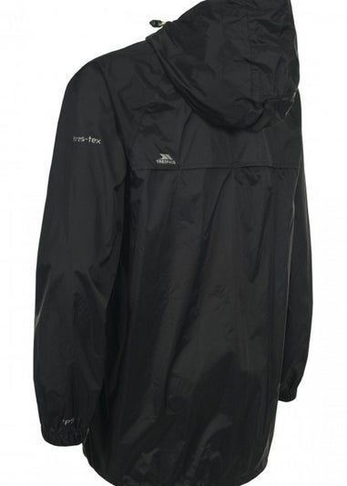 Trespass Kids Black Qikpac Waterproof Packaway Jacket (2-12yrs)