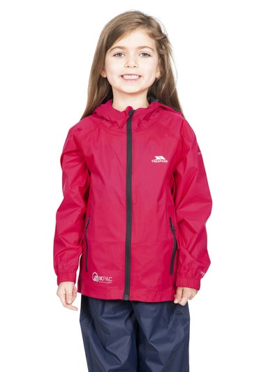 Trespass Kids Pink Qikpac Waterproof Packaway Jacket (2-12yrs)