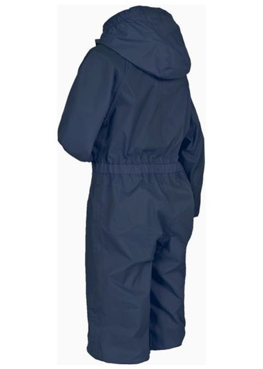 Trespass Kids Navy Button Waterproof Rain Suit (1-2yrs)