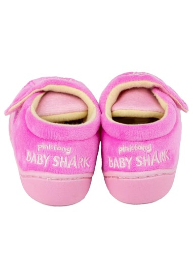 Baby Shark Girls Pink Best Shark Friend Slippers (Younger 4 - Younger 9)