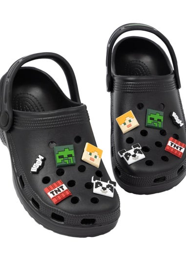 Minecraft Kids Black Charm Clogs (Younger 11 - Older 4)