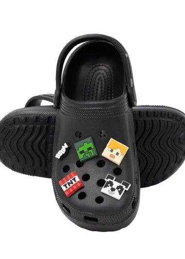 Minecraft Kids Black Charm Clogs (Younger 11 - Older 4)