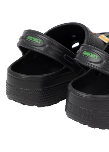 Minecraft Kids Black Charm Clogs (Younger 11 - Older 4)