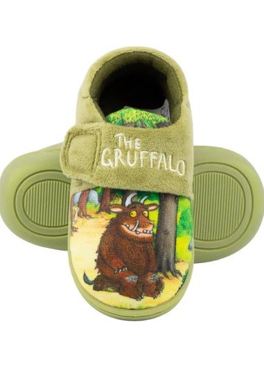 The Gruffalo Boys Green Logo Slippers (Younger 5 - Younger 11)