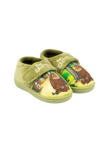 The Gruffalo Boys Green Logo Slippers (Younger 5 - Younger 11)