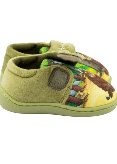 The Gruffalo Boys Green Logo Slippers (Younger 5 - Younger 11)