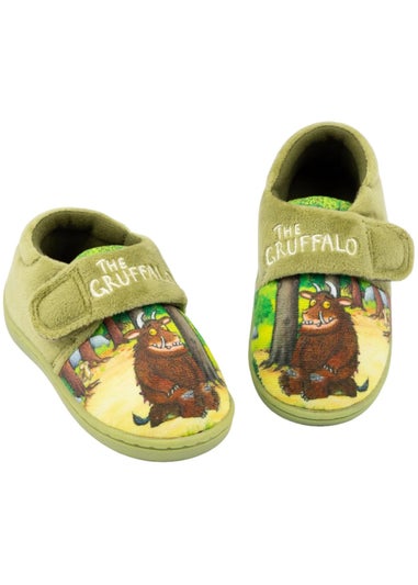 The Gruffalo Boys Green Logo Slippers (Younger 5 - Younger 11)