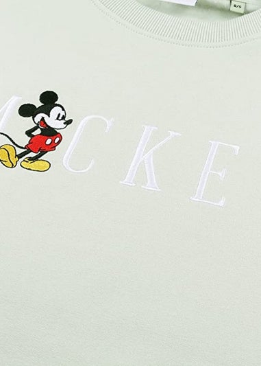 Disney Sage Mickey Mouse Embroidered Sweatshirt