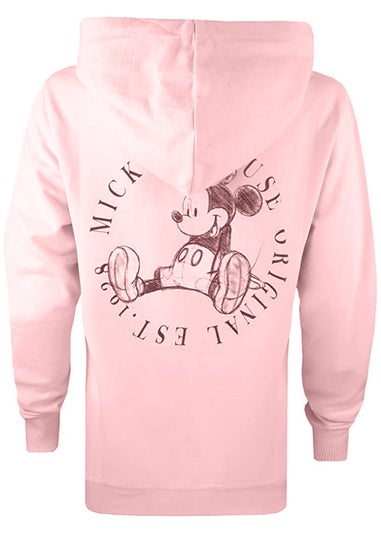 Disney Pale Pink Original Mickey Mouse Circle Hoodie