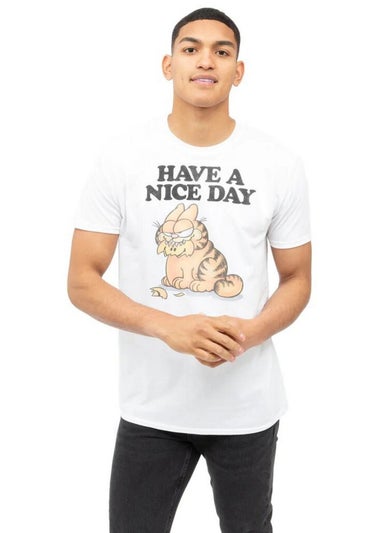 Garfield White Have A Nice Day T-Shirt