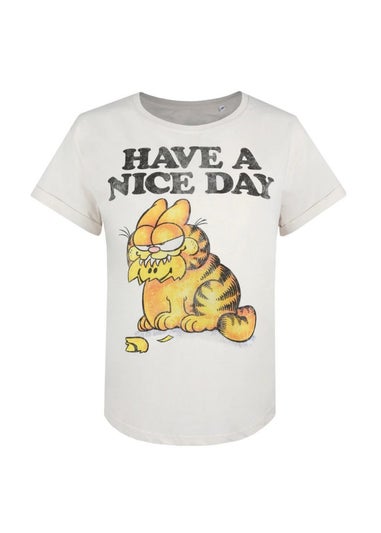 Garfield White Have A Nice Day T-Shirt