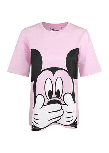 Disney Dusty Pink Don't Speak Mickey Mouse T-Shirt