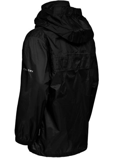 Trespass Black Kids Packa Pack Away Waterproof Jacket (2-14yrs)