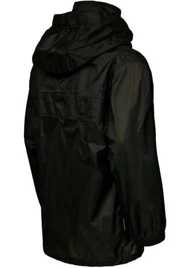 Trespass Black Kids Packa Pack Away Waterproof Jacket (2-14yrs)