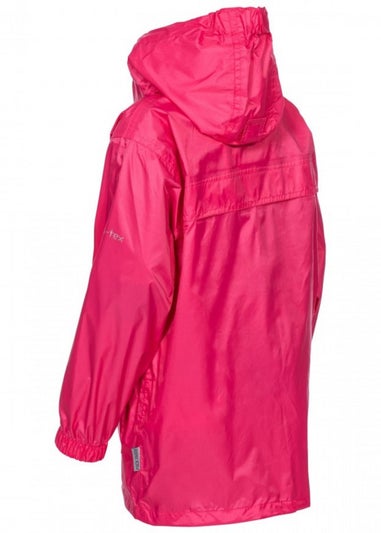 Trespass Pink Kids Packa Pack Away Waterproof Jacket (2-14yrs)