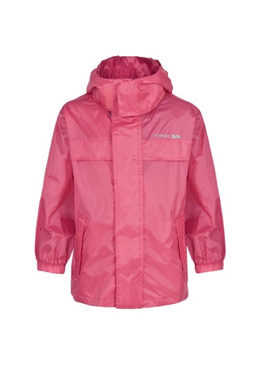 Trespass Pink Kids Packa Pack Away Waterproof Jacket (2-14yrs)