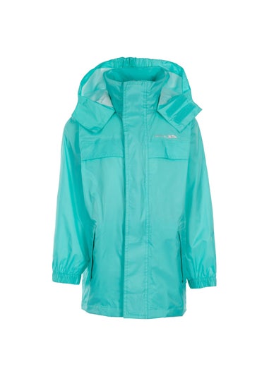 Trespass Kids Turquoise Packa Pack Away Waterproof Jacket (2-14yrs)