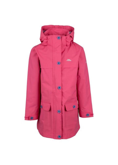 Trespass Girls Pink Fairly TP50 Waterproof Jacket (2-12yrs)