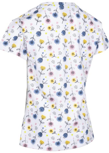 Trespass Girls White Pleasantly Floral T-Shirt (2-12yrs)