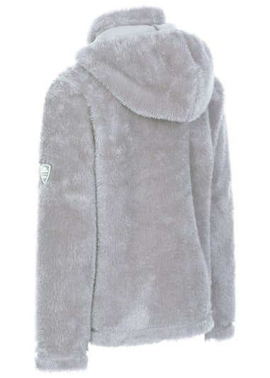 Trespass Girls Light Grey Violetta Fluffy Fleece Jacket (2-12yrs)