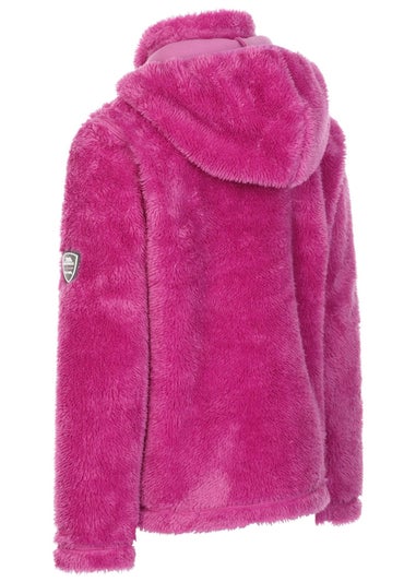 Trespass Girls Pink Violetta Fluffy Fleece Jacket (2-12yrs)