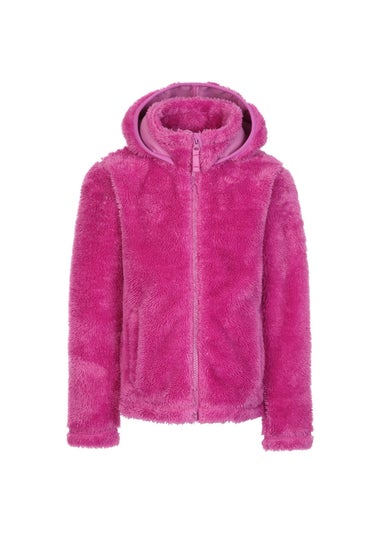 Trespass Girls Pink Violetta Fluffy Fleece Jacket (2-12yrs)