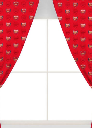 Arsenal FC Red Repeat Crest Curtains