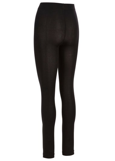 Trespass Black Tooties Fleece Lined Footless Tights