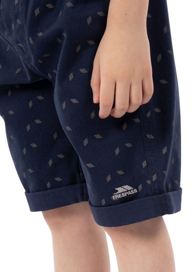 Trespass Boys Grey/Navy Publish Casual Shorts (2-12yrs)