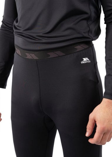 Trespass Black Leon Base Layer Bottoms