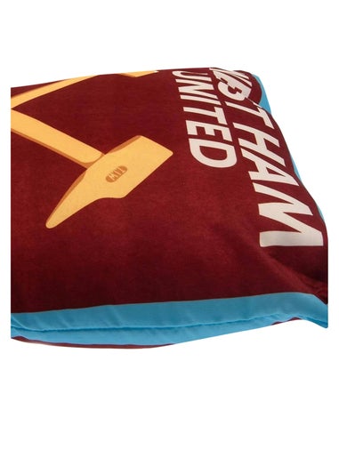 West Ham United FC Red Crest Filled Cushion