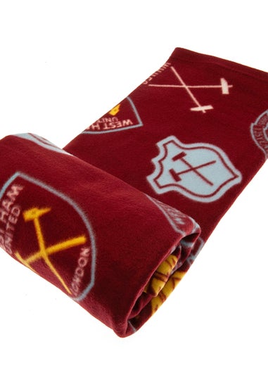 West Ham United FC Maroon Fleece Blanket