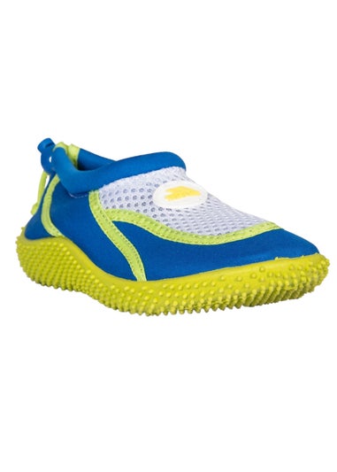 Trespass Boys Blue Kids Squidder Slip On Aqua Shoes (Younger 10 - Older 5)