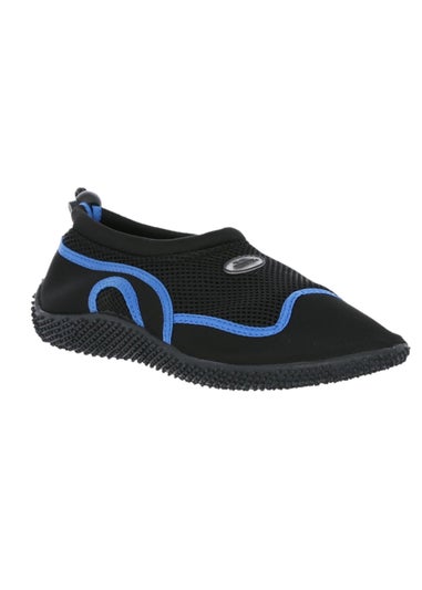 Trespass Black/Blue Adults Paddle Aqua Swimming Shoe - Matalan