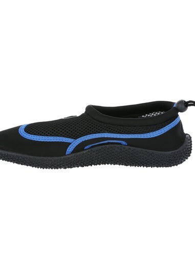 Trespass Black/Blue Adults Paddle Aqua Swimming Shoe