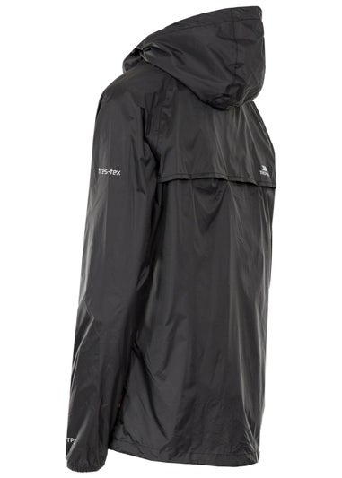 Trespass Black Qikpac Waterproof Packaway Shell Jacket