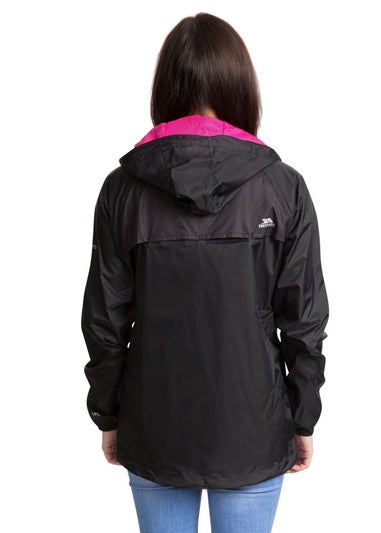 Trespass Black Qikpac Waterproof Packaway Shell Jacket