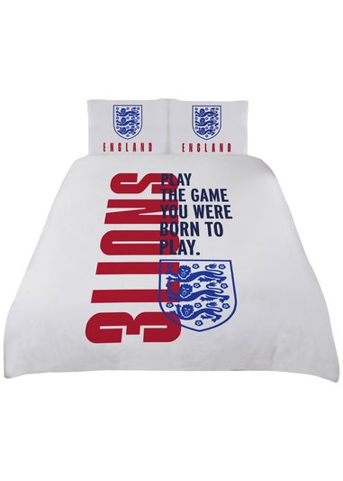 England FA White / Light Blue 3 Lions Duvet Cover Set