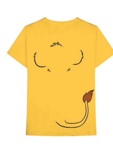 The Lion King Yellow Simba Back Print Cotton T-Shirt