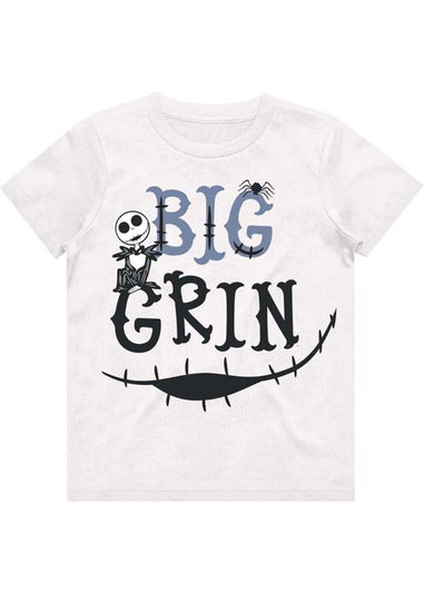 Disney White Kids Big Grin Cotton T-Shirt (3-12yrs)